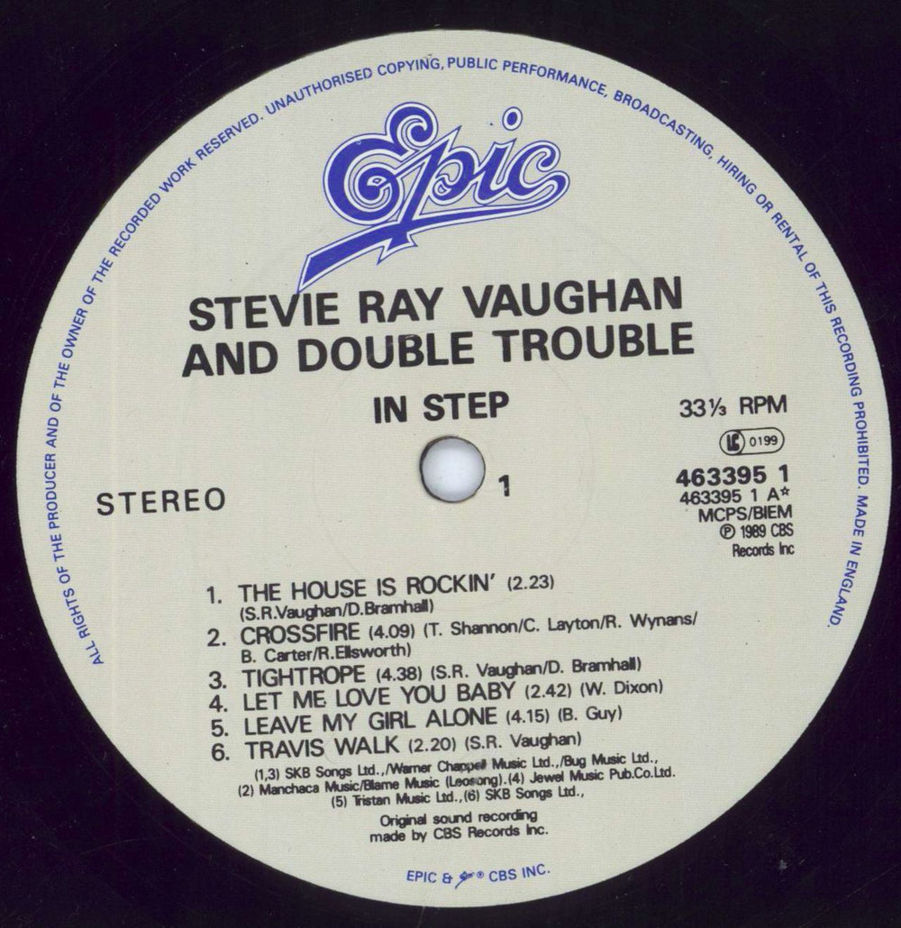 Stevie Ray Vaughan In Step UK vinyl LP album (LP record) SRVLPIN815376