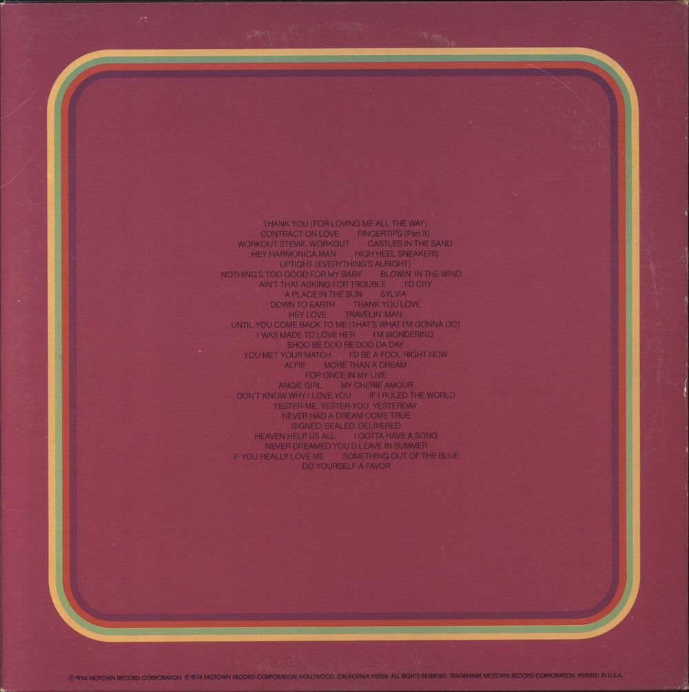 Stevie Wonder Anthology - VG/EX US 3-LP vinyl record set (Triple LP Album)