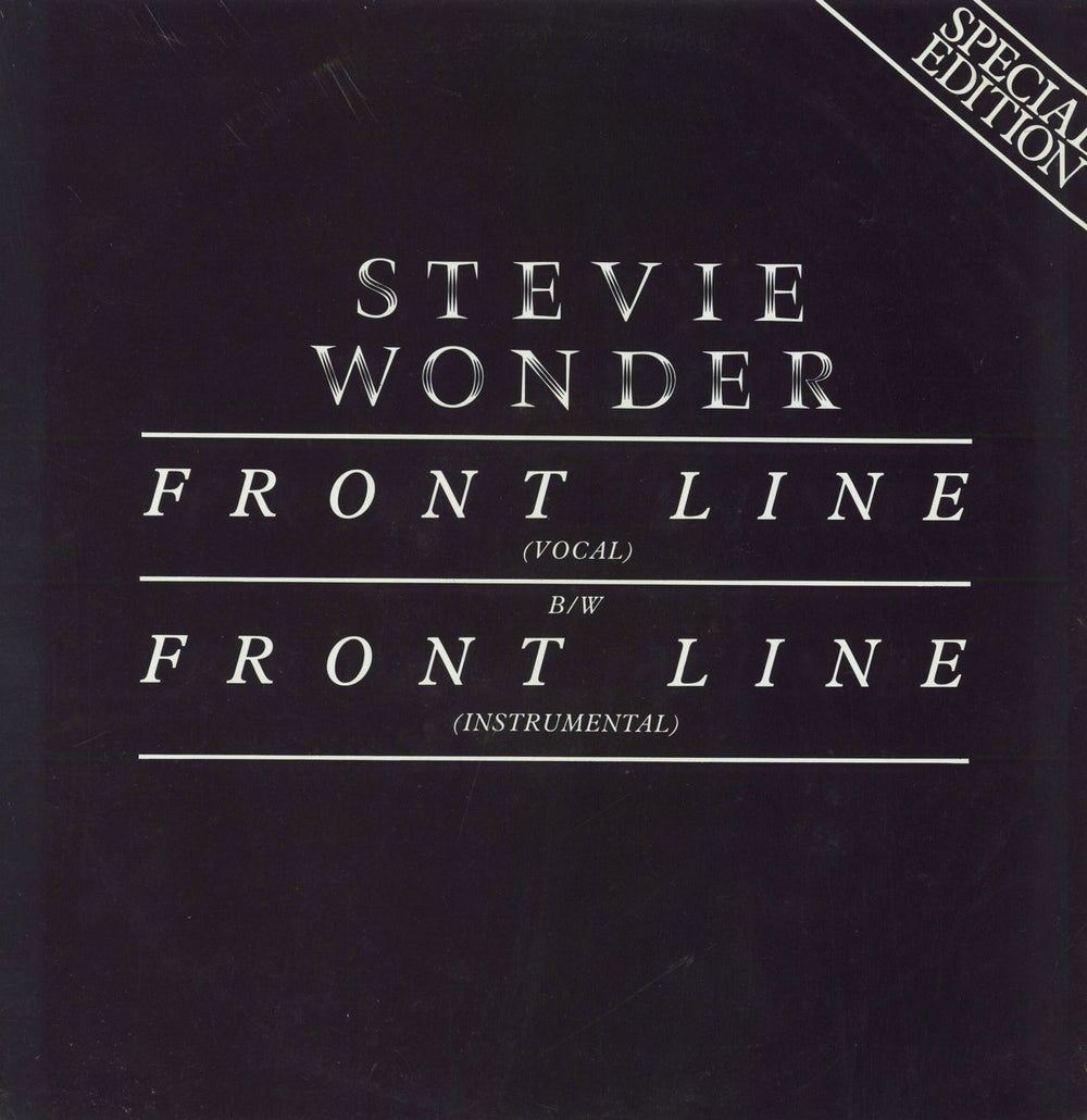 Stevie Wonder Front Line UK Promo 12" vinyl single (12 inch record / Maxi-single) MPMR6