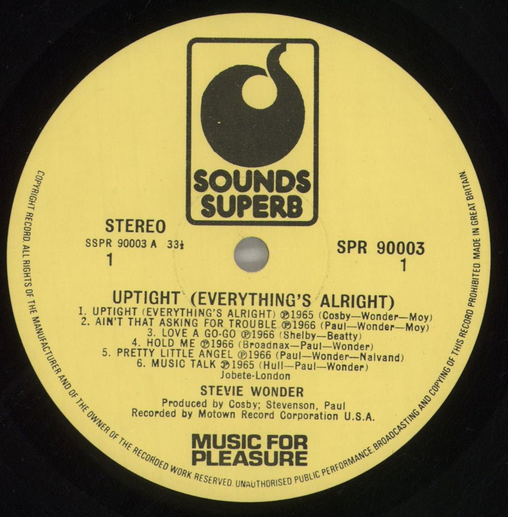 Stevie Wonder Uptight (Everything's Alright) UK vinyl LP album (LP record) STWLPUP303148