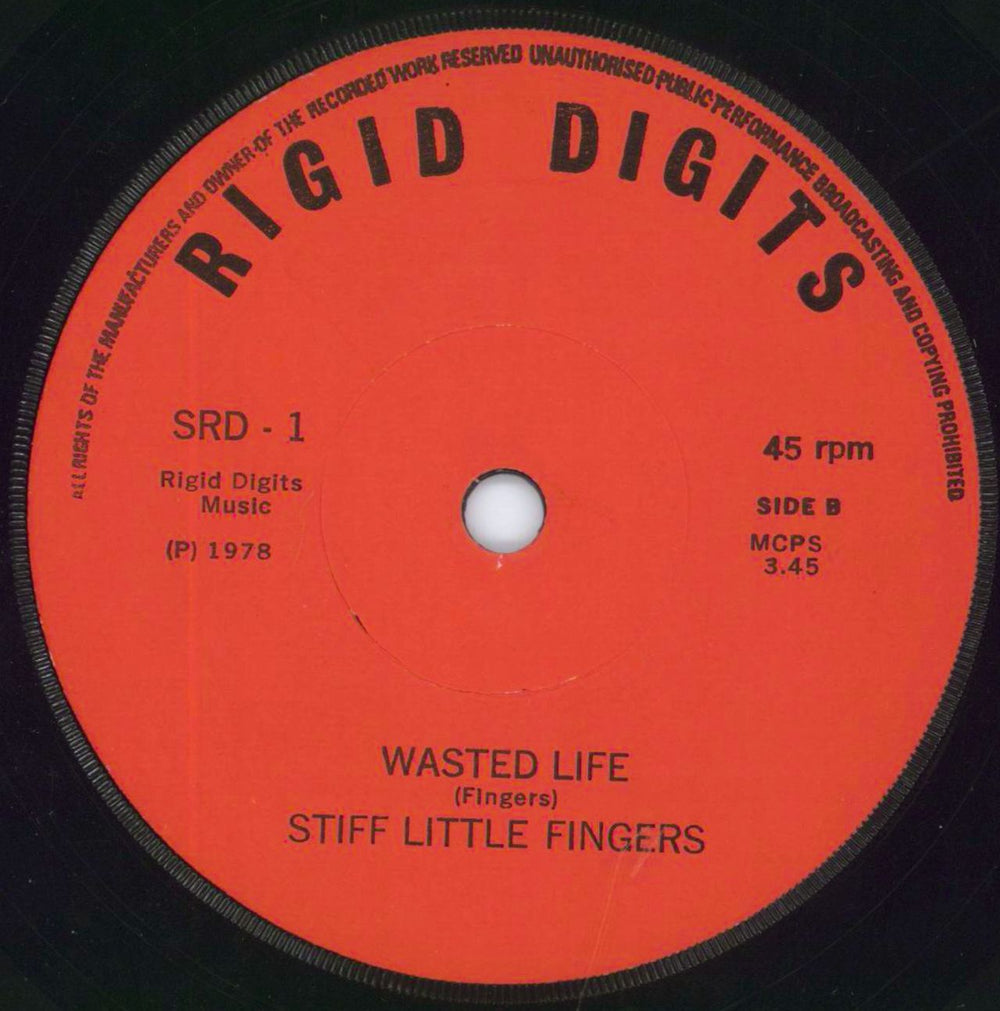 Stiff Little Fingers Suspect Device Irish 7" vinyl single (7 inch record / 45) SFI07SU810151