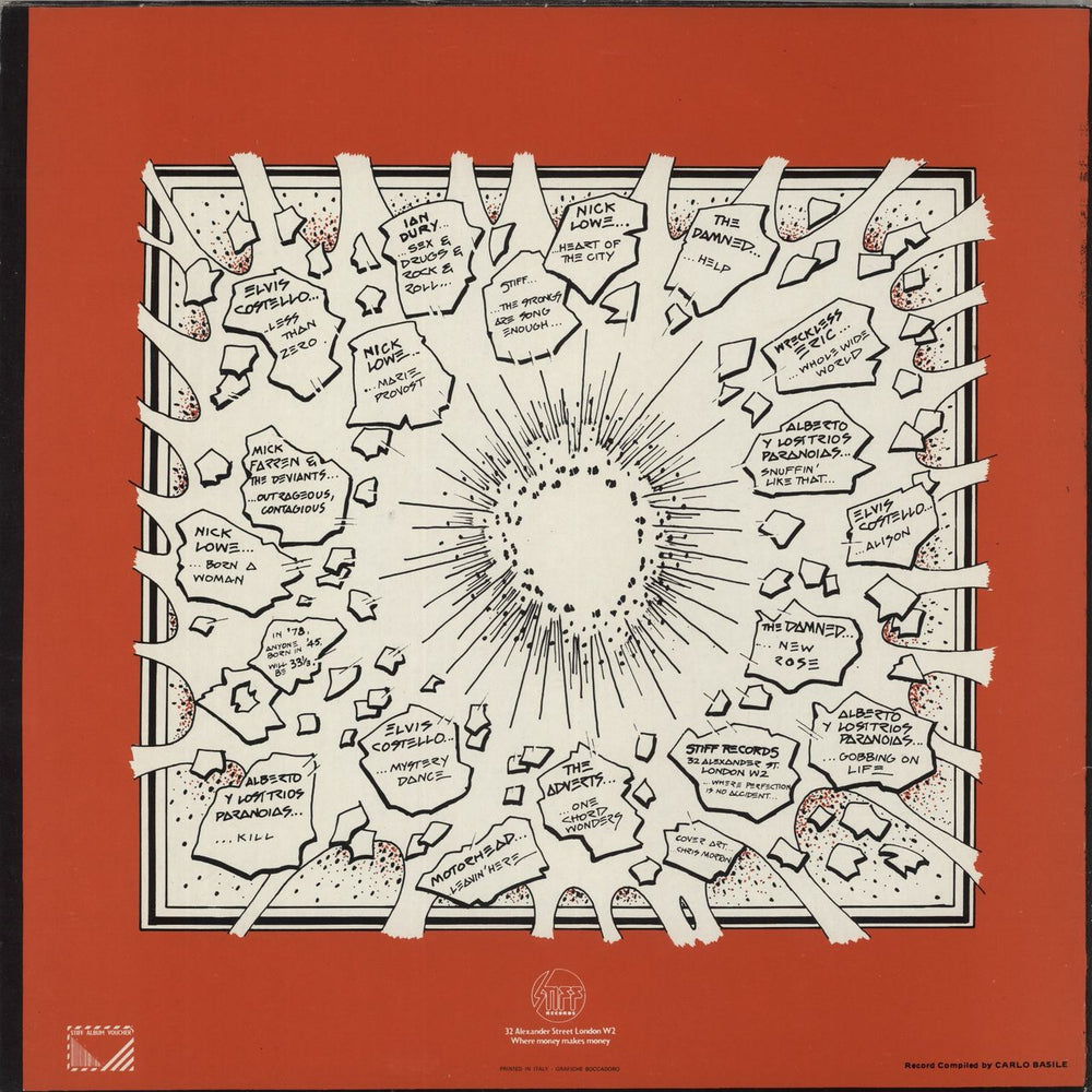 Stiff Records Heroes & Cowards Italian vinyl LP album (LP record)