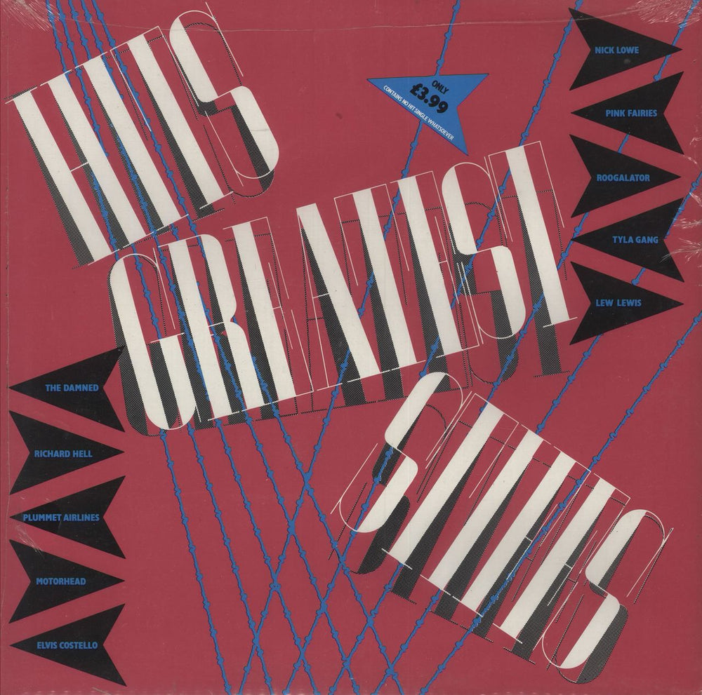 Stiff Records Hits Greatest Stiffs - Open Shrink UK vinyl LP album (LP record) FIST1