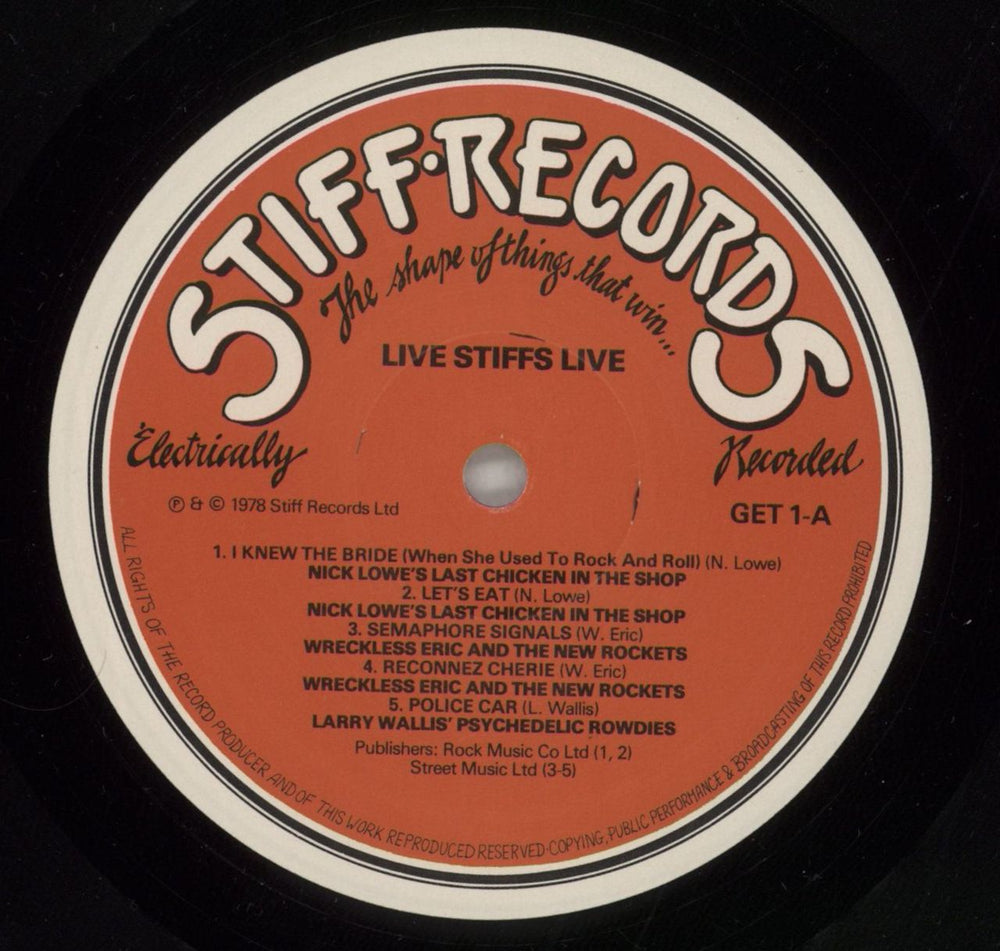 Stiff Records Live Stiffs UK vinyl LP album (LP record) SX8LPLI439178