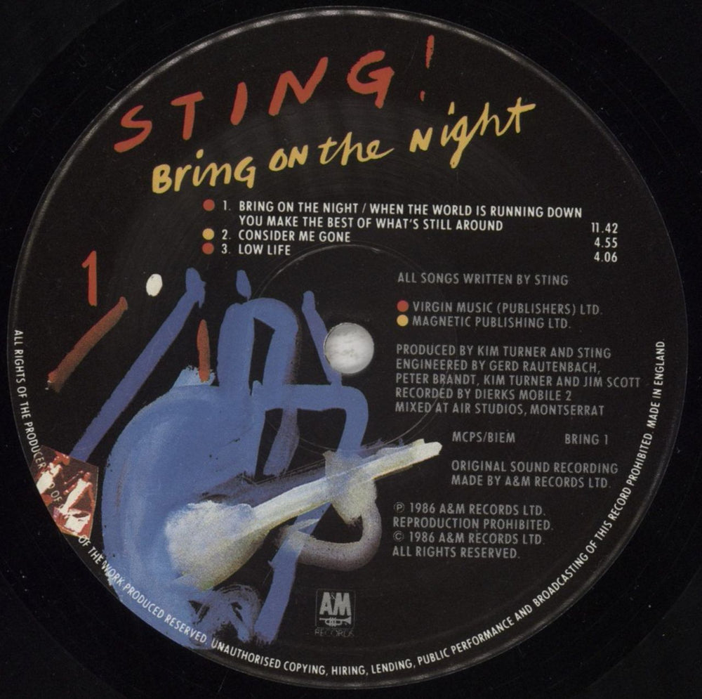 Sting Bring On The Night - EX UK 2-LP vinyl record set (Double LP Album) STI2LBR302522