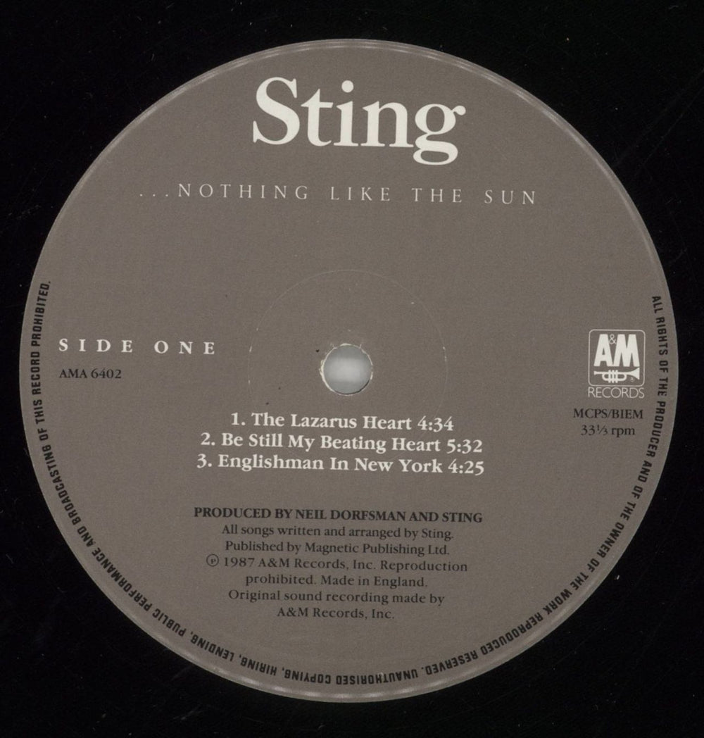 Sting Nothing Like The Sun - Complete - EX UK 2-LP vinyl record set (Double LP Album) STI2LNO695349