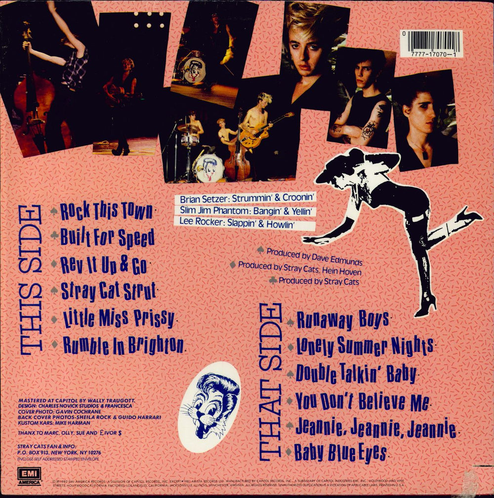 Stray Cats Built For Speed US vinyl LP album (LP record)