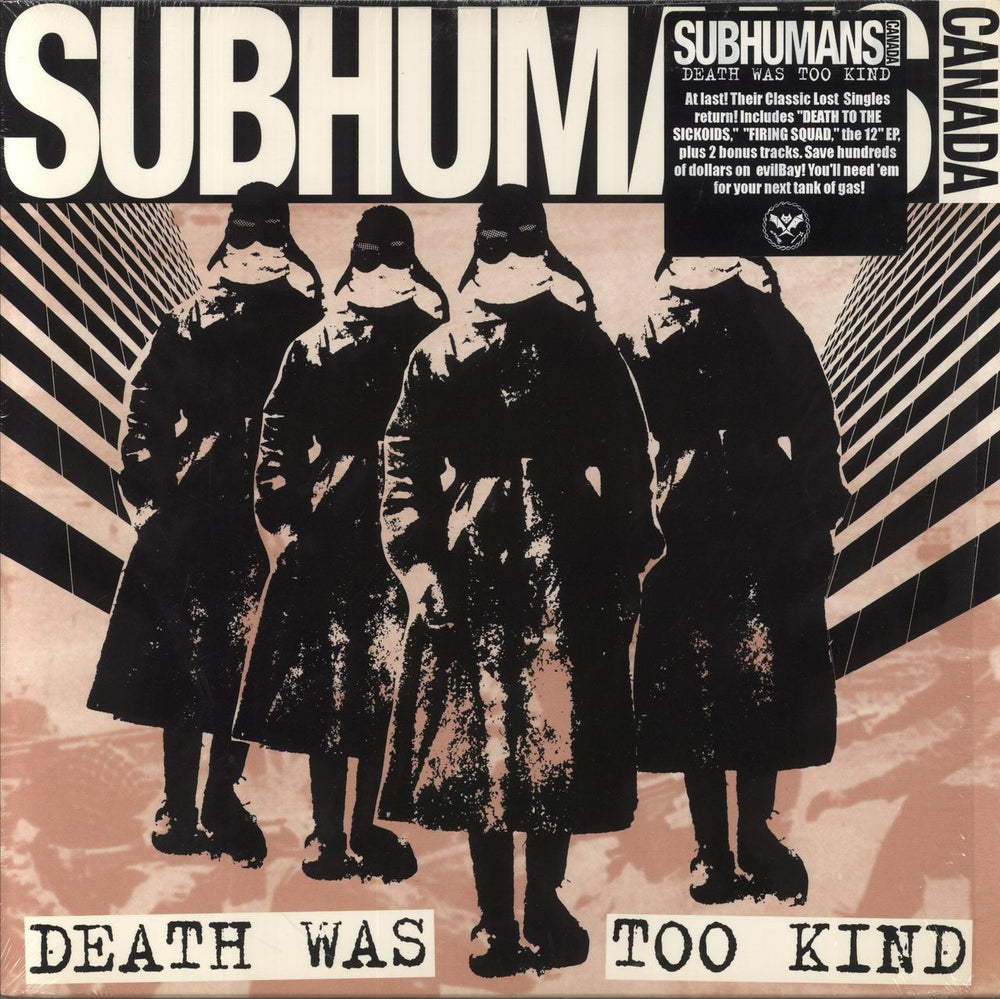 Subhumans Canada Death Was Too Kind US vinyl LP album (LP record) VIRUS391