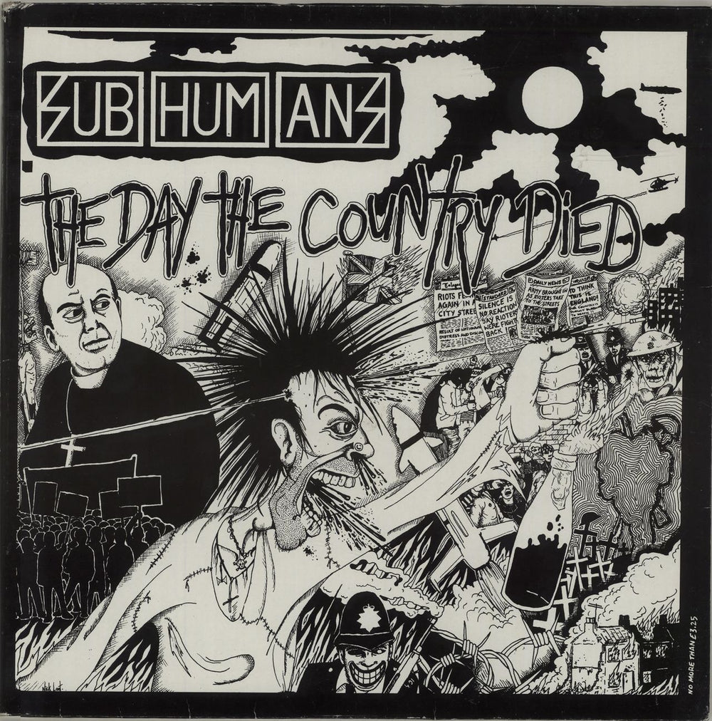 Subhumans The Day The Country Died - 2nd UK vinyl LP album (LP record) XLP1