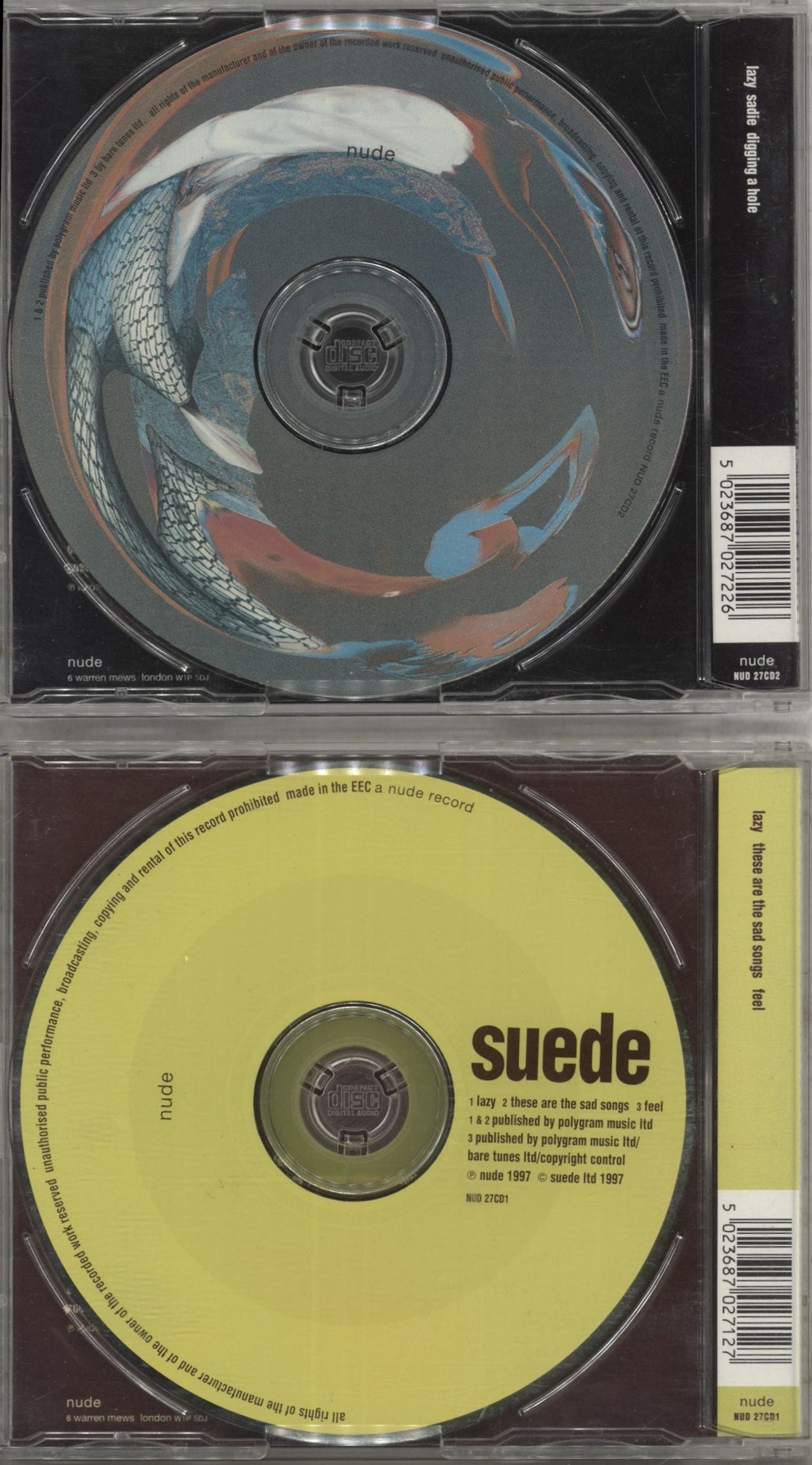 Suede Lazy UK 2-CD single set (Double CD single)