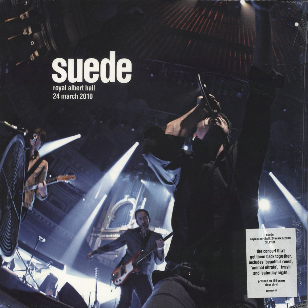 Suede Royal Albert Hall, 24 March 2010 - 180gm Clear Vinyl UK 3-LP vinyl record set (Triple LP Album) DEMREC844
