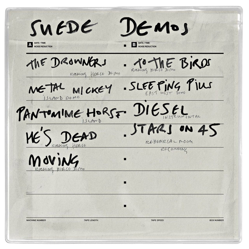 Suede Suede Demos - Clear Vinyl - RSD 2023 UK vinyl LP album (LP record) DEMREC1086