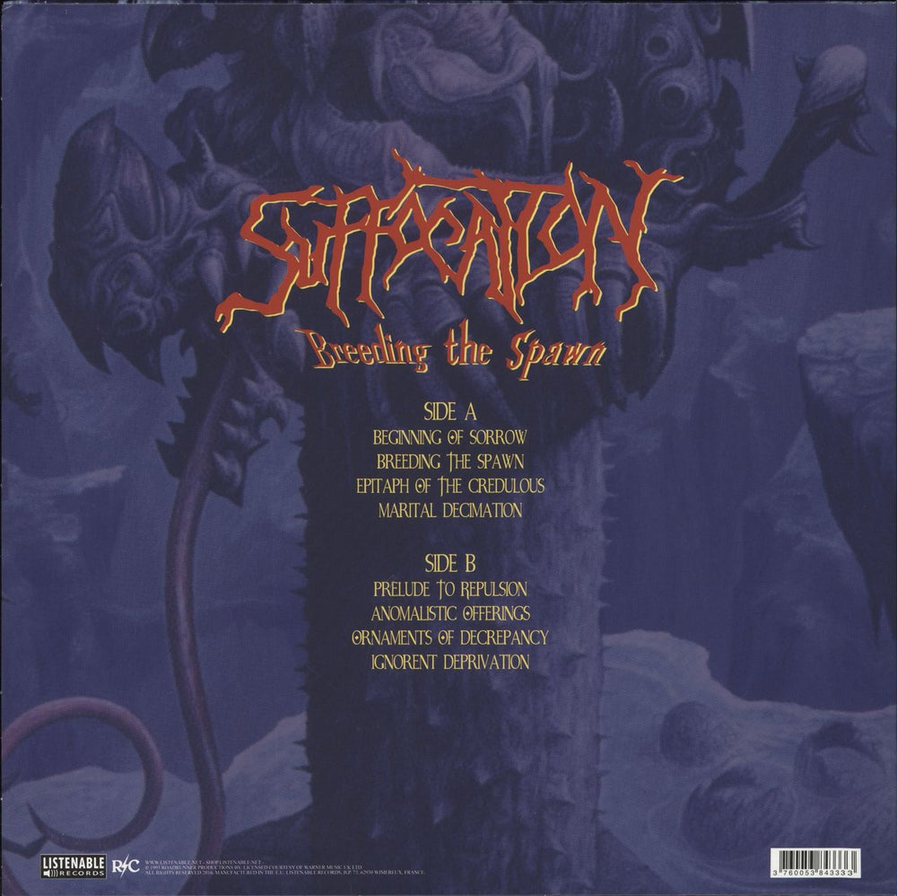 Suffocation Breeding The Spawn - Clear with Colour Splatter Vinyl French vinyl LP album (LP record) 3760053843333