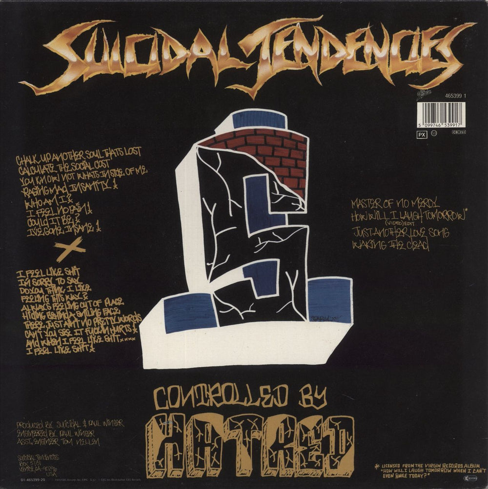 Suicidal Tendencies Controlled By Hatred/ Feel Like Sh*t... Deja-Vu Dutch vinyl LP album (LP record) 5099746539917
