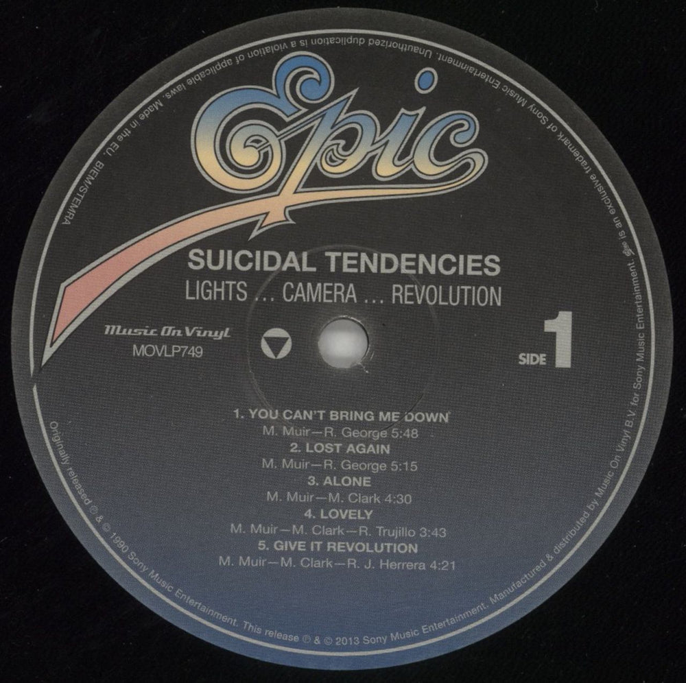 Suicidal Tendencies Lights Camera Revolution - 180 Gram - EX UK vinyl LP album (LP record) SUILPLI866274