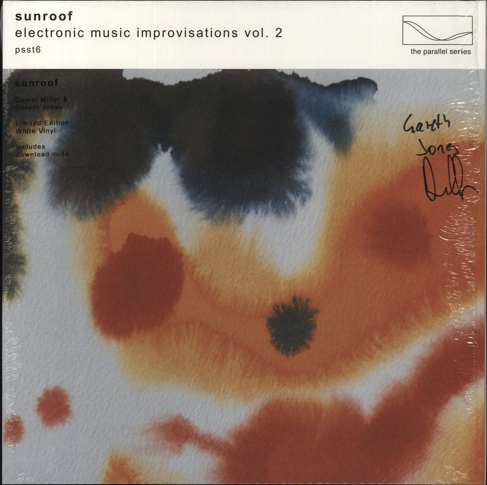 Sunroof Electronic Music Improvisations Vol. 2 - White Vinyl - Shrink - Autographed UK vinyl LP album (LP record) PSST6