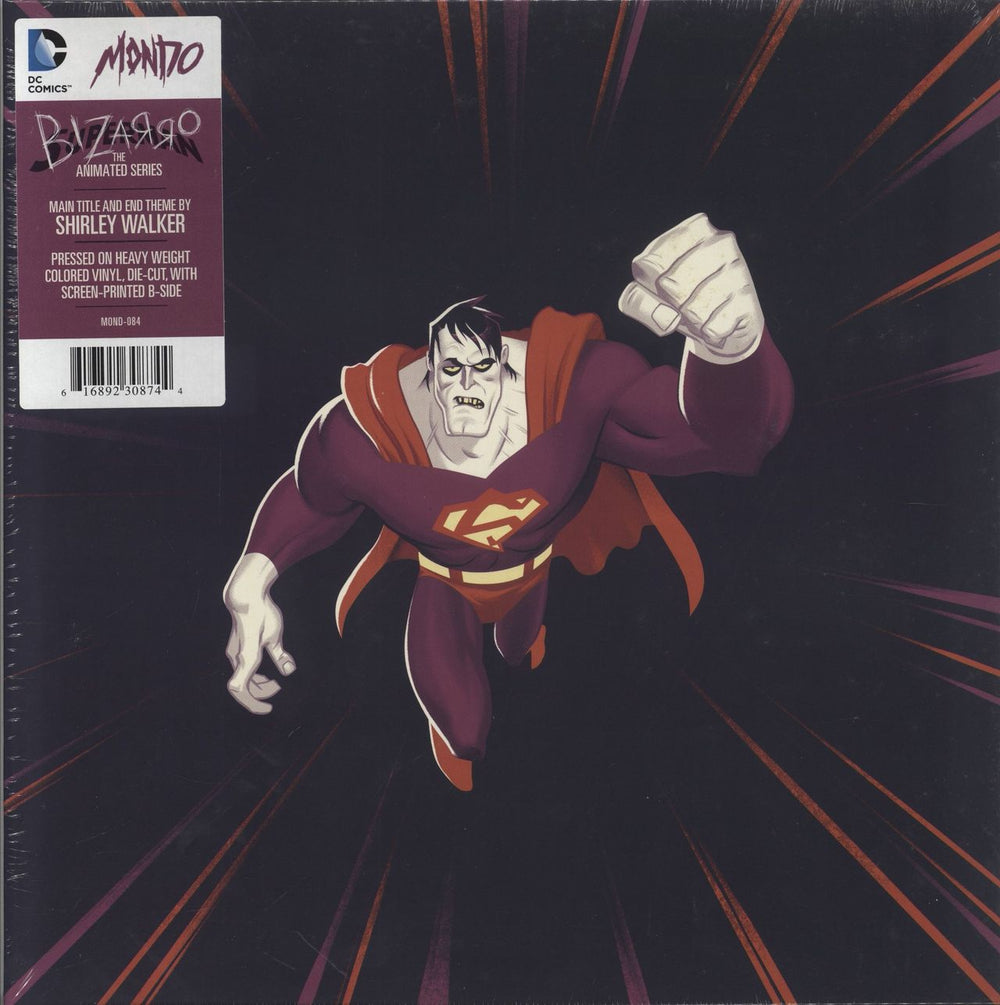 Superman Superman The Animated Series - Shaped Purple & Yellow Vinyl -  Bizarro Version - Sealed US 12" vinyl single (12 inch record / Maxi-single) MOND-084