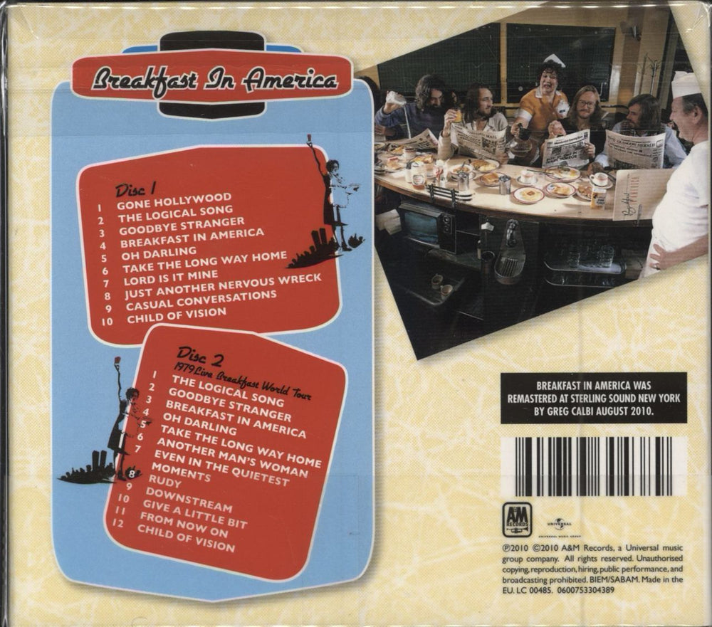 Supertramp Breakfast In America - Deluxe Edition UK 2 CD album set (Double CD) 600753304389