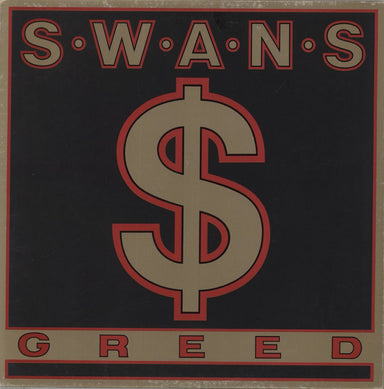 Swans Greed + Flyer - EX UK vinyl LP album (LP record) KCC2