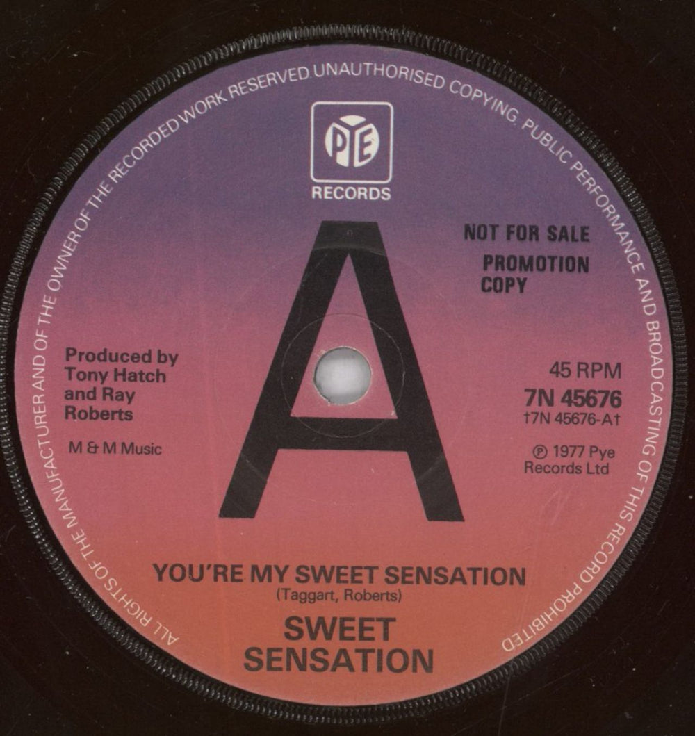 Sweet Sensation You're My Sweet Sensation UK 7" vinyl single (7 inch record / 45) VWF07YO834242