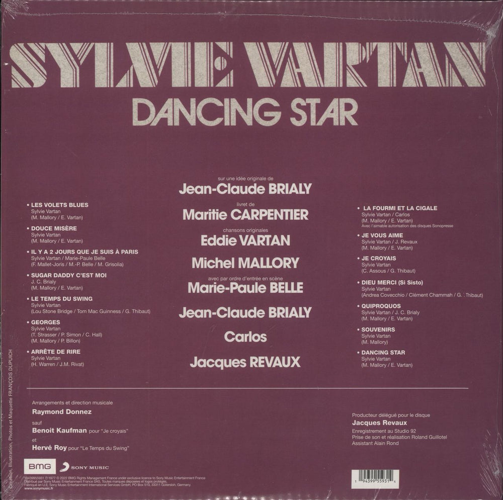 Sylvie Vartan Dancing Star - Clear Vinyl - Open Shrink French vinyl LP album (LP record) 194399559314