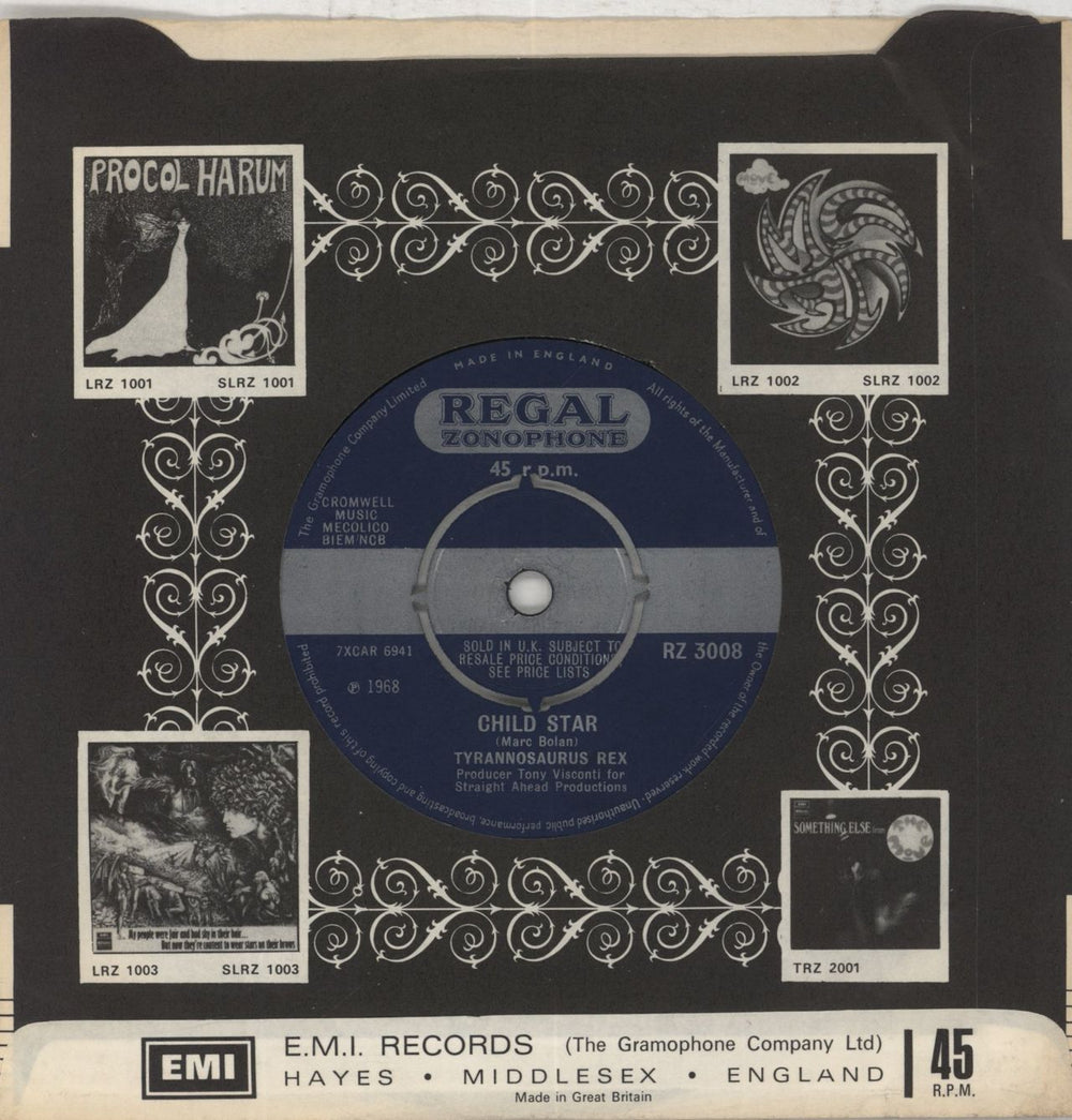 T-Rex / Tyrannosaurus Rex Debora - EX UK 7" vinyl single (7 inch record / 45)