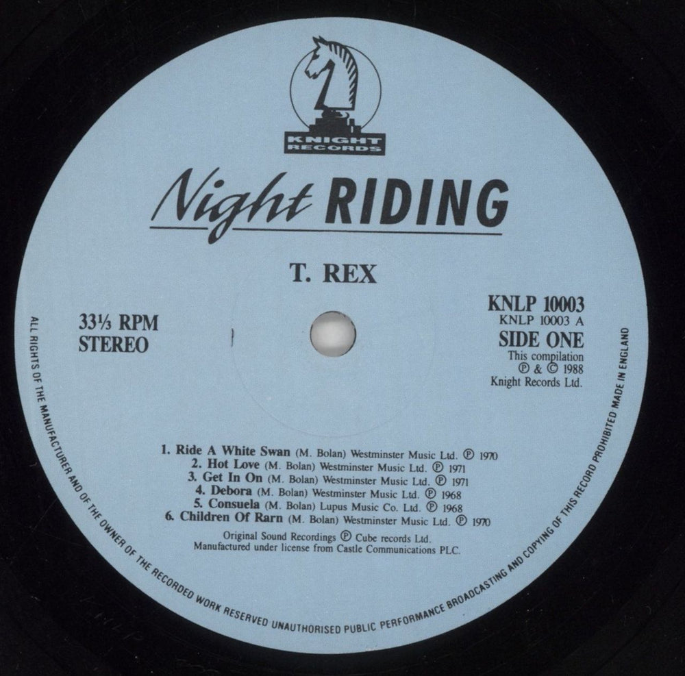 T-Rex / Tyrannosaurus Rex Night Riding UK vinyl LP album (LP record) REXLPNI851234