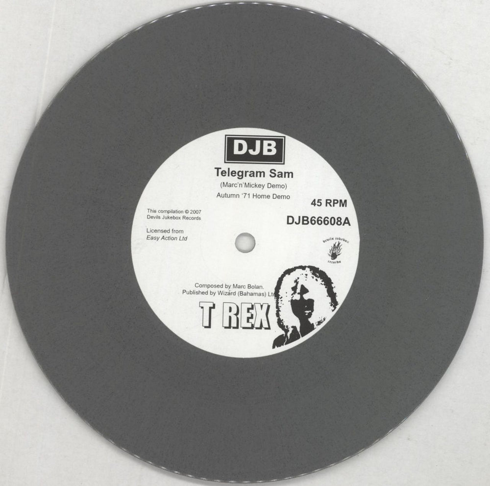 T-Rex / Tyrannosaurus Rex Telegram Sam - Silver Vinyl + Numbered UK 7" vinyl single (7 inch record / 45) REX07TE426913