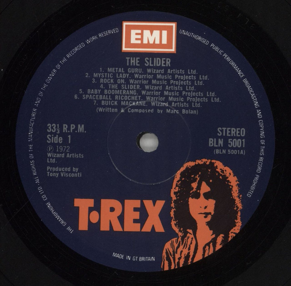 T-Rex / Tyrannosaurus Rex The Slider UK vinyl LP album (LP record) REXLPTH86066