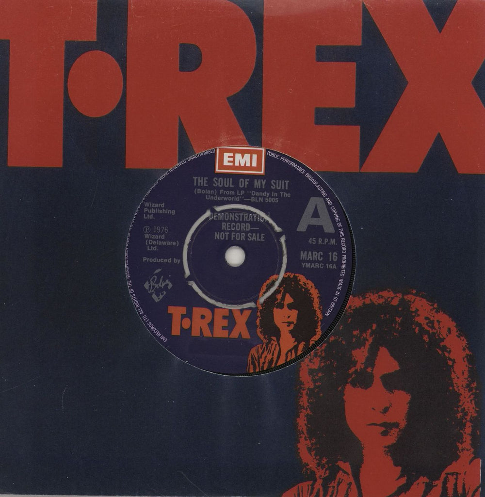 T-Rex / Tyrannosaurus Rex The Soul Of My Suit - Demo Record UK Promo 7" vinyl single (7 inch record / 45) MARC16