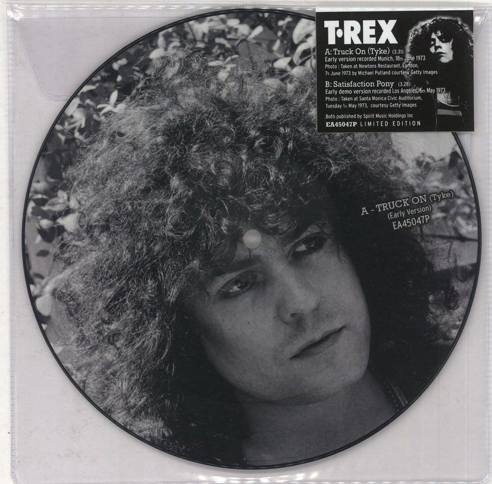 T-Rex / Tyrannosaurus Rex Truck On (Tyke) UK 7" vinyl picture disc (7 inch picture disc single) EA45047P