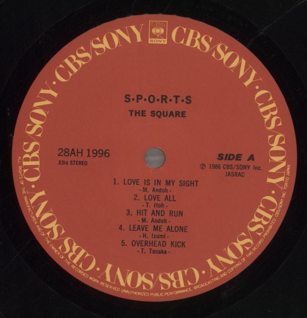 T-Square S.P.O.R.T.S Japanese vinyl LP album (LP record) Z-1LPSP857543