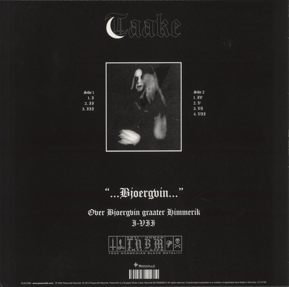 Taake ...Bjoergvin... UK vinyl LP album (LP record) 801056838513