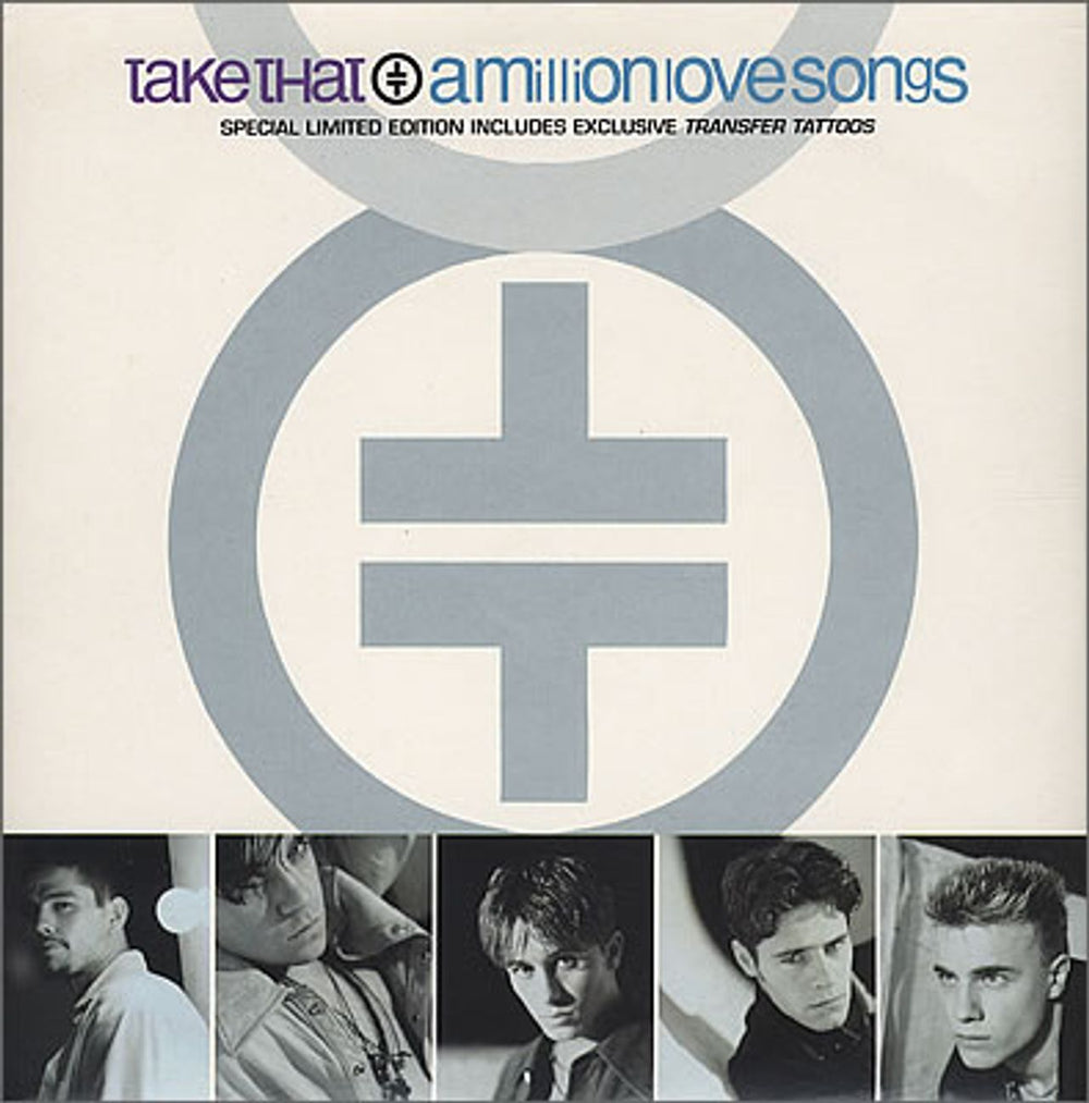 Take That A Million Love Songs + Tattoos UK 7" vinyl single (7 inch record / 45) 74321116007