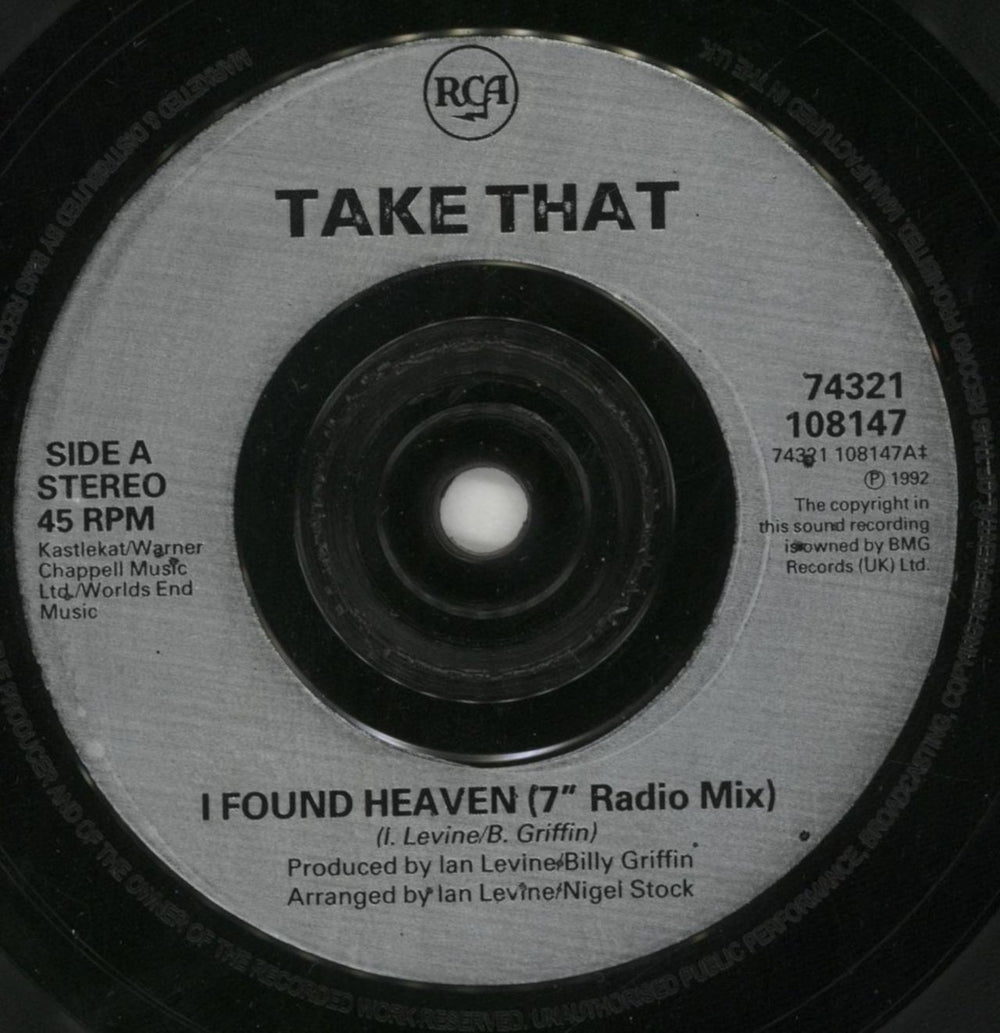Take That I Found Heaven UK 7" vinyl single (7 inch record / 45) TAK07IF55859