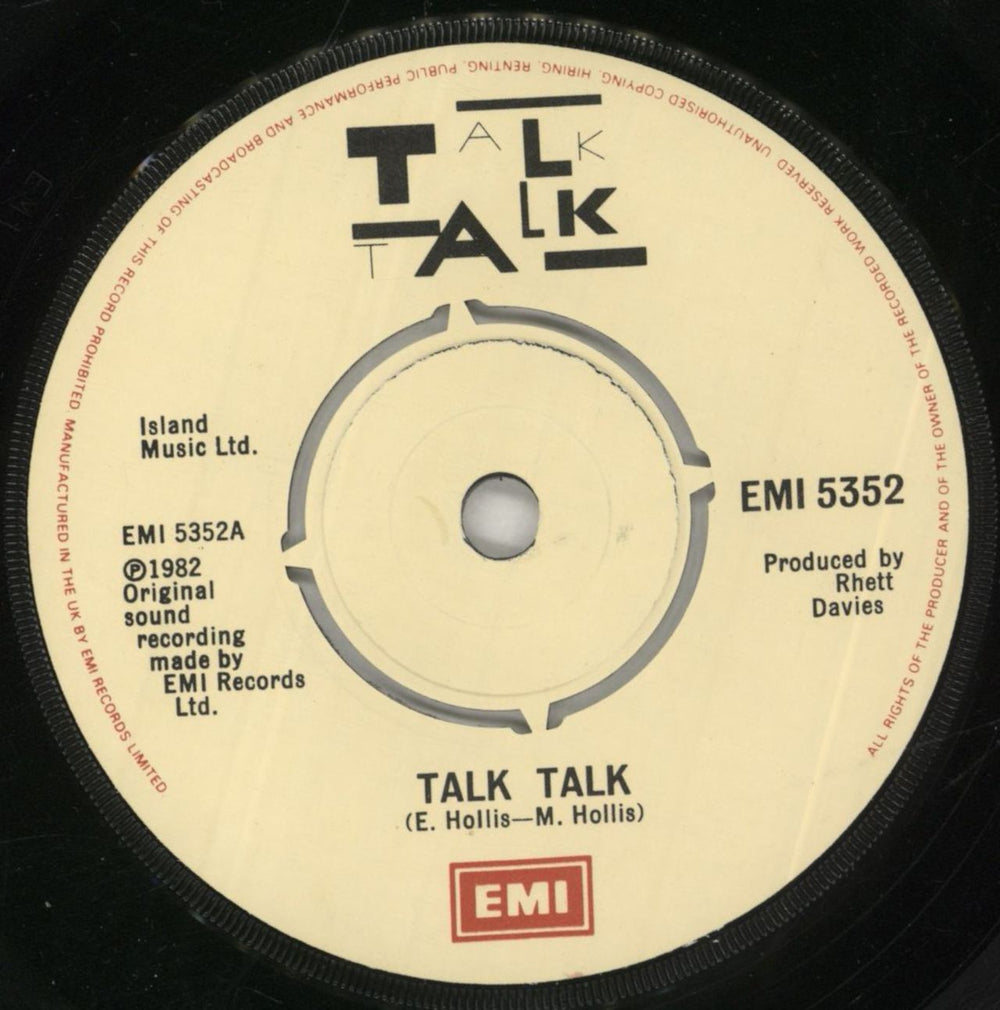 Talk Talk Talk Talk UK 7" vinyl single (7 inch record / 45) TTK07TA160212