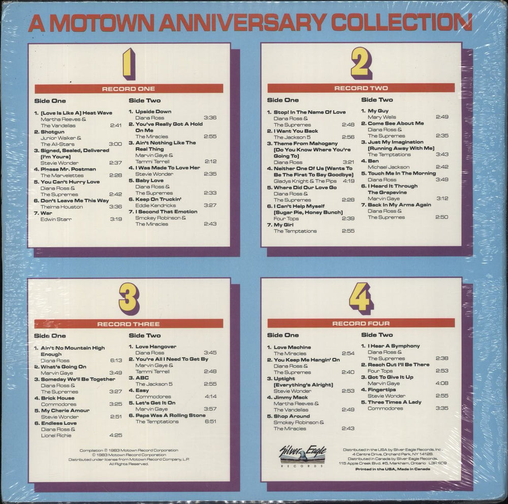 Tamla Motown A Motown Anniversary Collection - Sealed Canadian 5-LP vinyl album record set