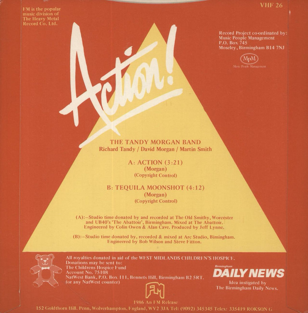 Tandy Morgan Action! UK 7" vinyl single (7 inch record / 45)