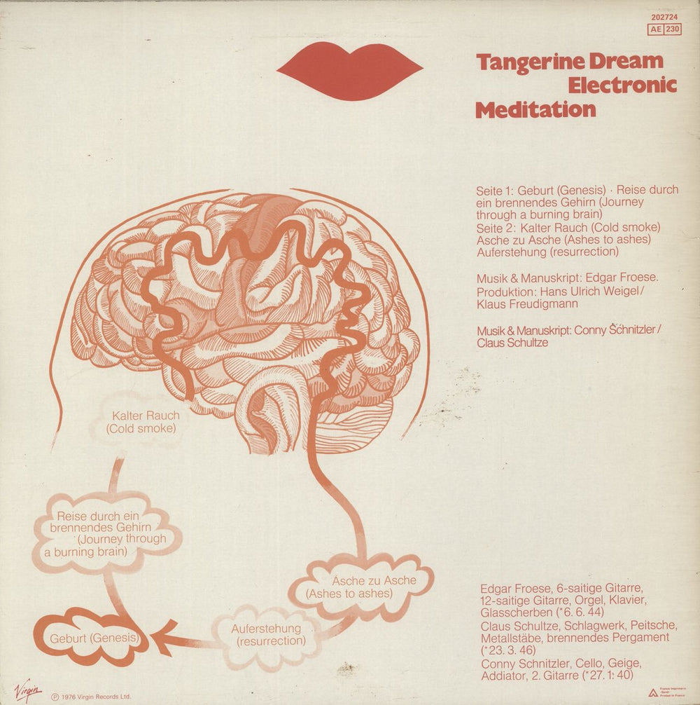 Tangerine Dream Electronic Meditation - EX French vinyl LP album (LP record)
