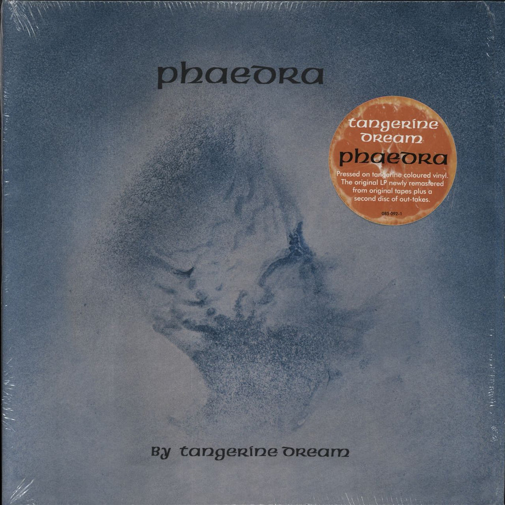 Tangerine Dream Phaedra - Tangerine Coloured Vinyl - Hype-sticker UK 2-LP vinyl record set (Double LP Album) 085092-1