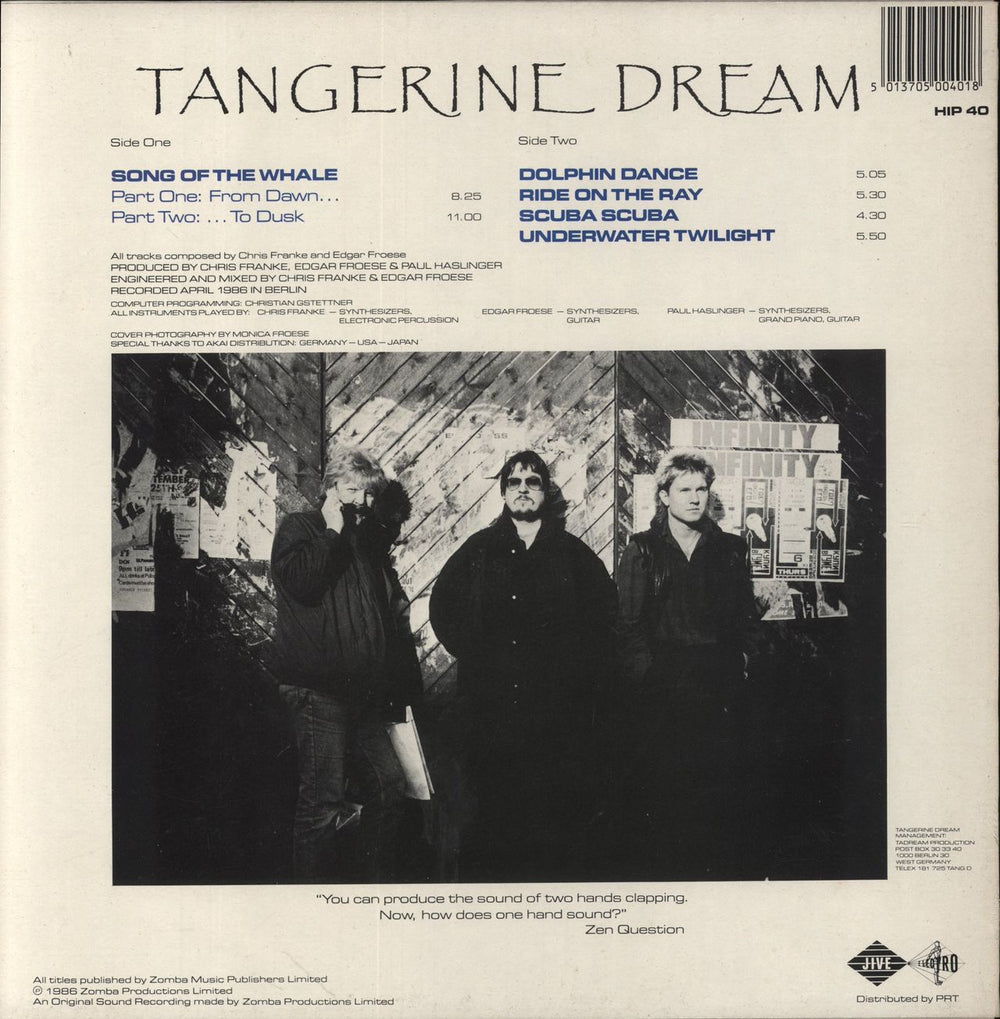 Tangerine Dream Underwater Sunlight UK vinyl LP album (LP record) 5013705004018