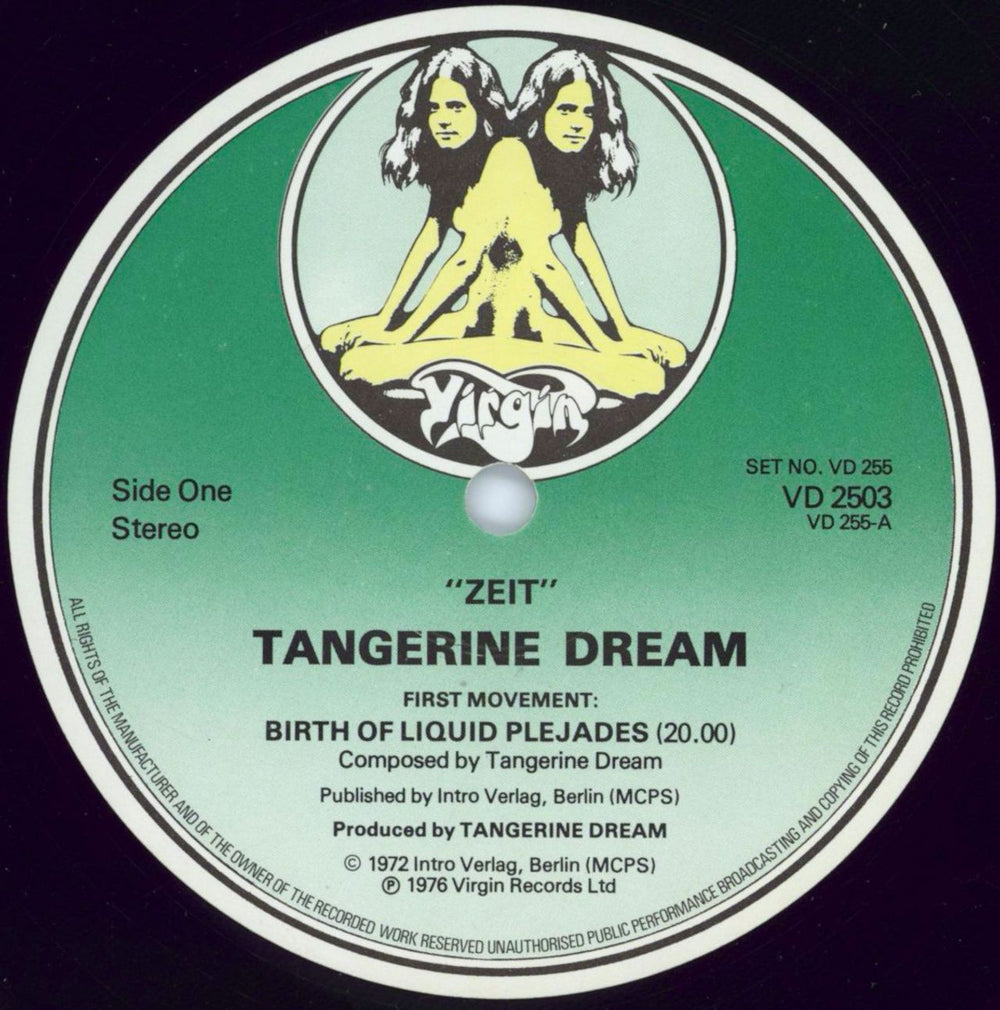 Tangerine Dream Zeit UK 2-LP vinyl record set (Double LP Album) TAN2LZE768857