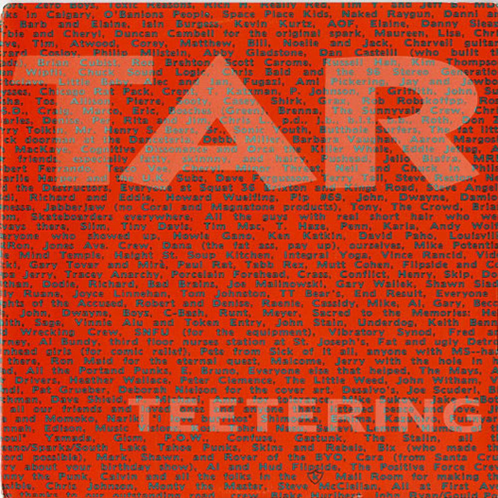 Tar Teetering US 7" vinyl single (7 inch record / 45) TG104