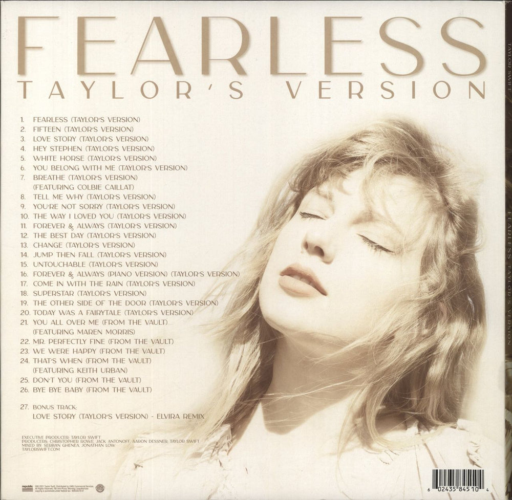 Taylor Swift Fearless (Taylor's Version) - Gold Vinyl - EX US 3-LP vinyl record set (Triple LP Album) 602435845104