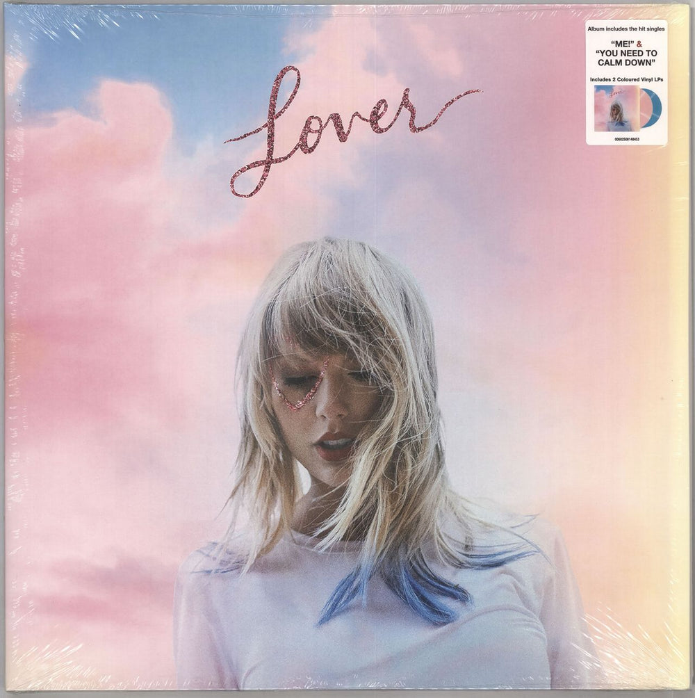 Taylor Swift Lover - Pink & Blue Vinyl - Sealed US 2-LP vinyl record set (Double LP Album) B0030972-01ST02