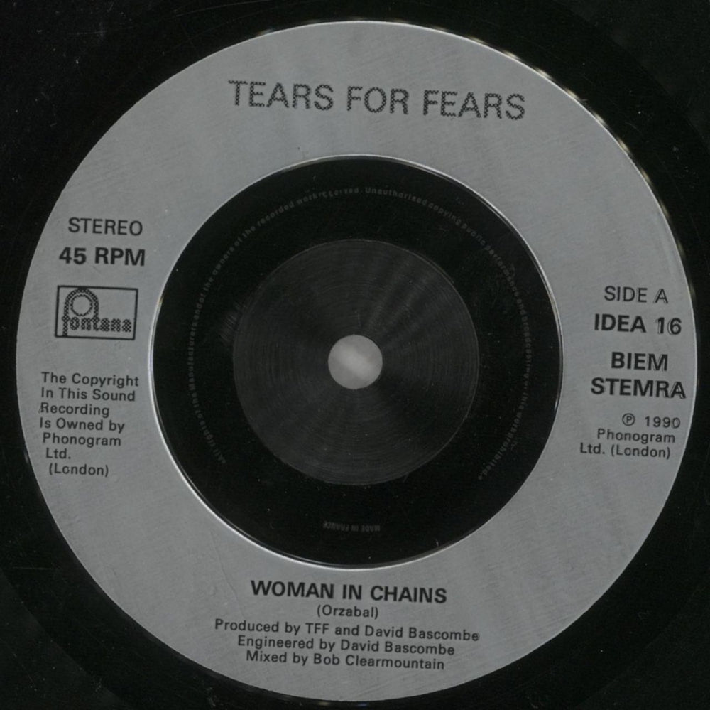 Tears For Fears Woman In Chains - Reissue UK 7" vinyl single (7 inch record / 45) TFF07WO32813
