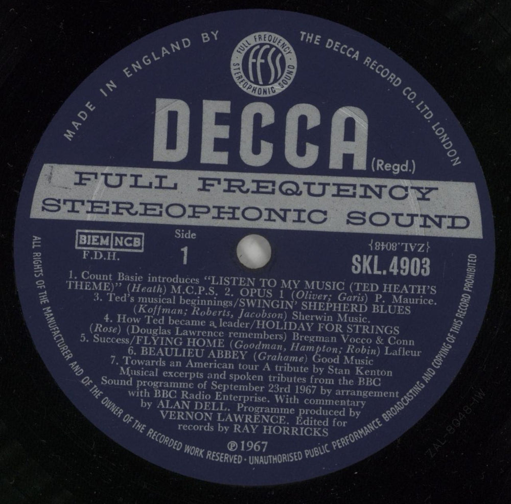 Ted Heath 21st Anniversary Album UK vinyl LP album (LP record) HE3LPST566742