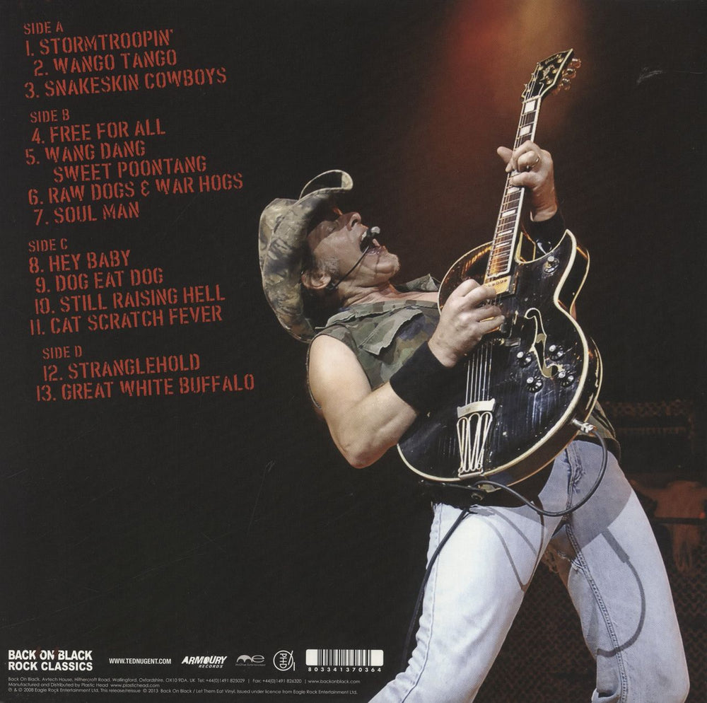 Ted Nugent Sweden Rocks - 180g UK 2-LP vinyl record set (Double LP Album) 803341370364