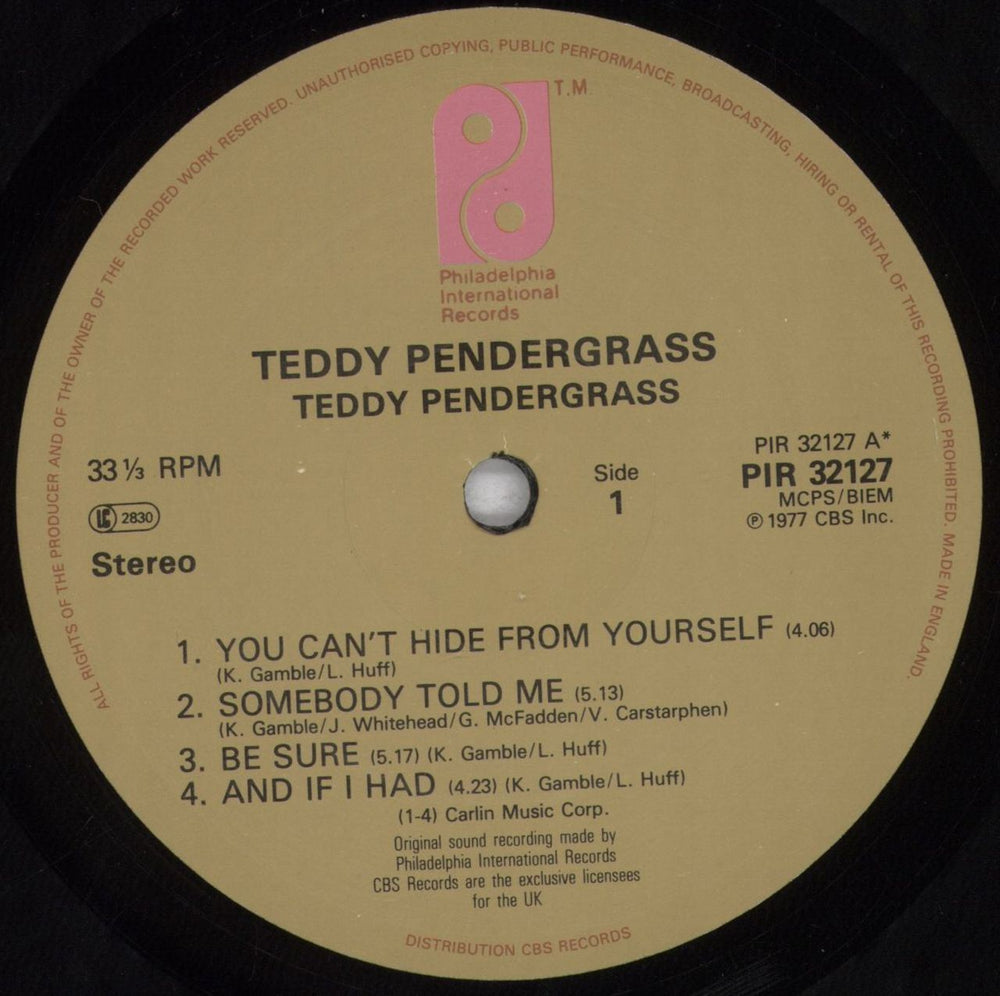 Teddy Pendergrass Teddy Pendergrass - Nice Price! UK vinyl LP album (LP record) PNGLPTE836097