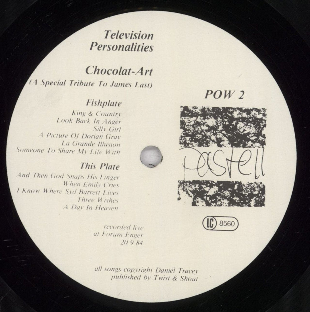 Television Personalities Chocolat-Art (A Special Tribute To James Last) German vinyl LP album (LP record) TVPLPCH839892